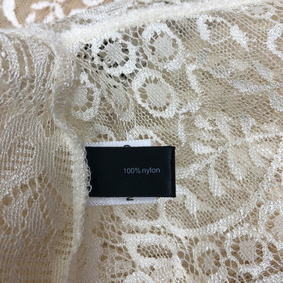 The Limited Cream Lace Peplum Blouse Medium - Picture 8 of 8